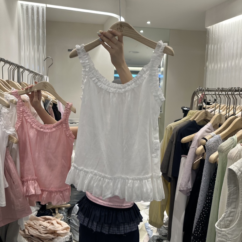 MIMME韓國直郵女裝新款推薦25春夏熱賣職業人氣吊帶背心亞麻布MIMME吊帶/背心圖色3