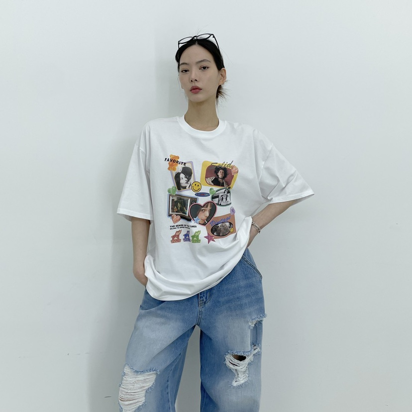 D2/A2韓國直郵女士新款熱賣職業人氣25春夏推薦真品休閑T恤D2/A2T恤