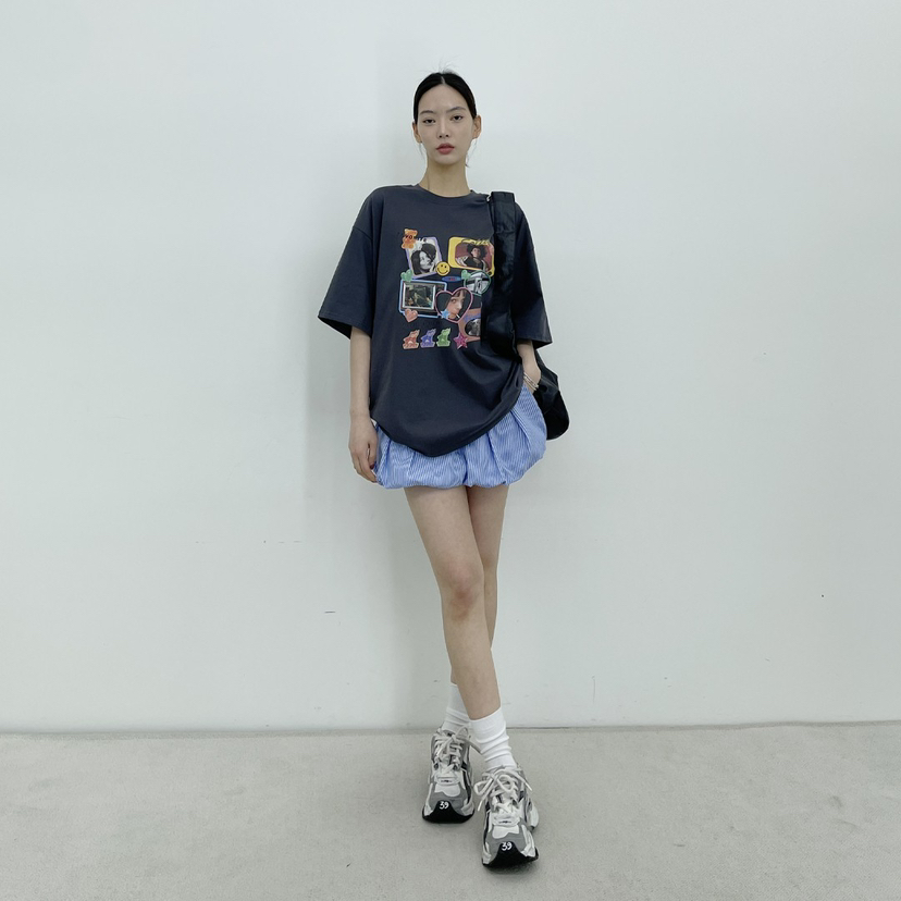 D2/A2韓國直郵女士新款熱賣職業人氣25春夏推薦真品休閑T恤D2/A2T恤圖色2