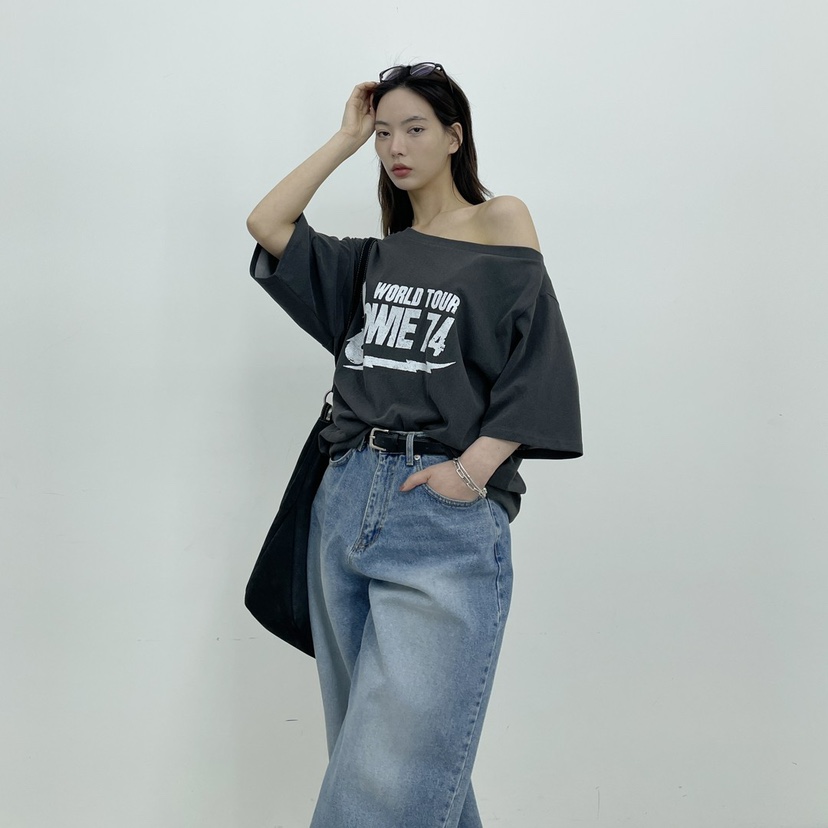 D2/A2東大門直郵女裝新款真品25春夏推薦時尚熱賣休閑職業T恤D2/A2T恤圖色2