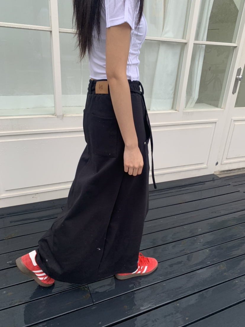 BADCALM東大門代購女士新款25春夏推薦時尚職業長裙口袋腰帶BADCALM長裙