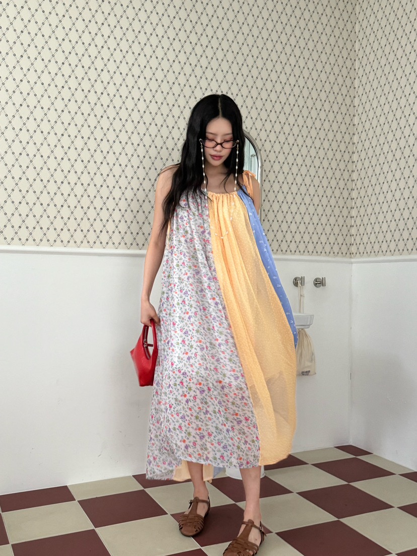 MAISONDEGLORY韓國直郵女士新品25春夏時尚推薦休閑連衣裙雪紡MAISON DE GLORY連衣裙
