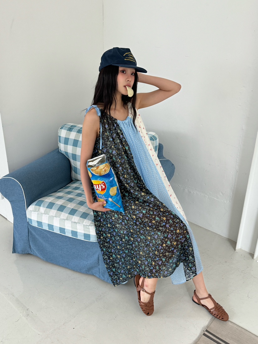 MAISONDEGLORY韓國直郵女士新品25春夏時尚推薦休閑連衣裙雪紡MAISON DE GLORY連衣裙