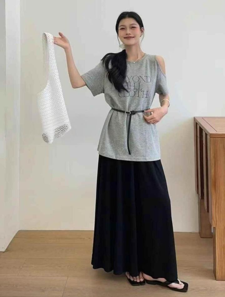 BOBBIE DOLL東大門實拍女士新款職業25春夏真品熱賣T恤含腰帶BOBBIE DOLLT恤圖色4