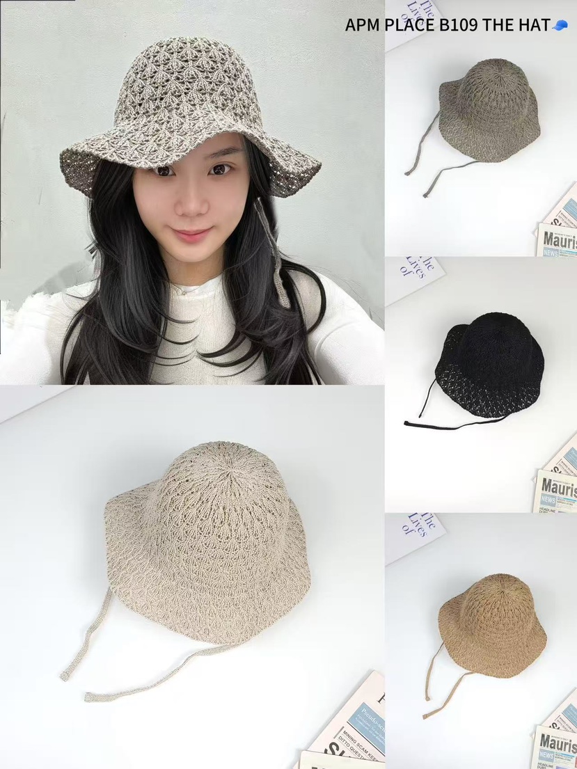 THE HAT-P韓國直郵女士新品25春夏真品熱賣職業帽子漁夫帽THE HAT帽子