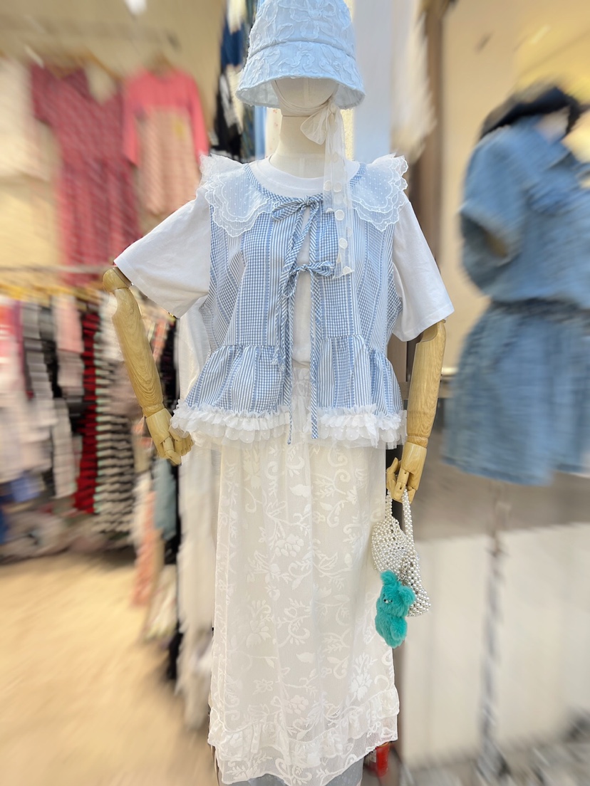 MAISONDEGLORY東大門實拍女裝新品真品時尚人氣休閑馬甲格紋MAISON DE GLORY馬甲
