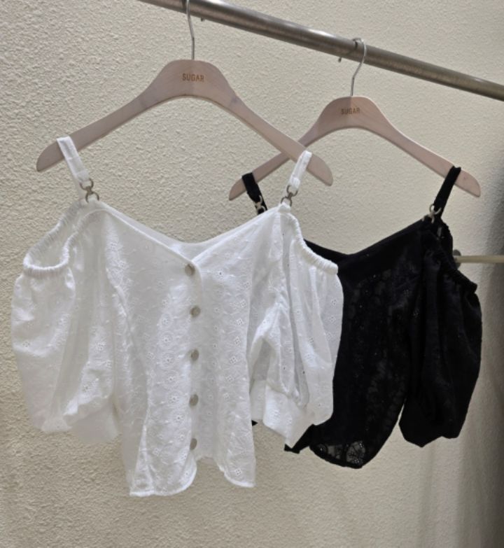 火Ⅱ-화투-T東大門代購女裝新品休閑熱賣25春夏襯衫蕾絲衫火Ⅱ襯衫/蕾絲衫圖色2左二色