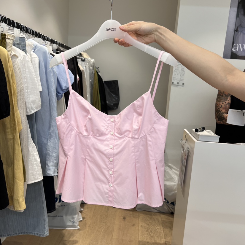 RUMIRU/AWEAR韓國代購女裝新品休閑職業真品吊帶背心不含內搭awear/RUMIRU吊帶/背心圖色1