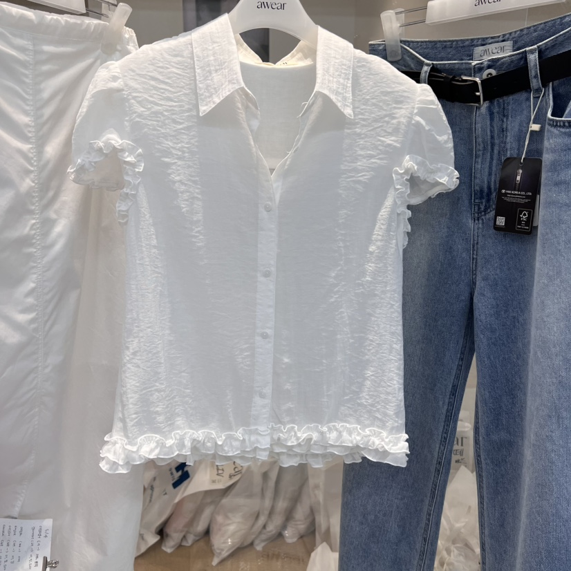RUMIRU/AWEAR東大門代購女士新品休閑熱賣人氣時尚襯衫蕾絲衫awear/RUMIRU襯衫/蕾絲衫