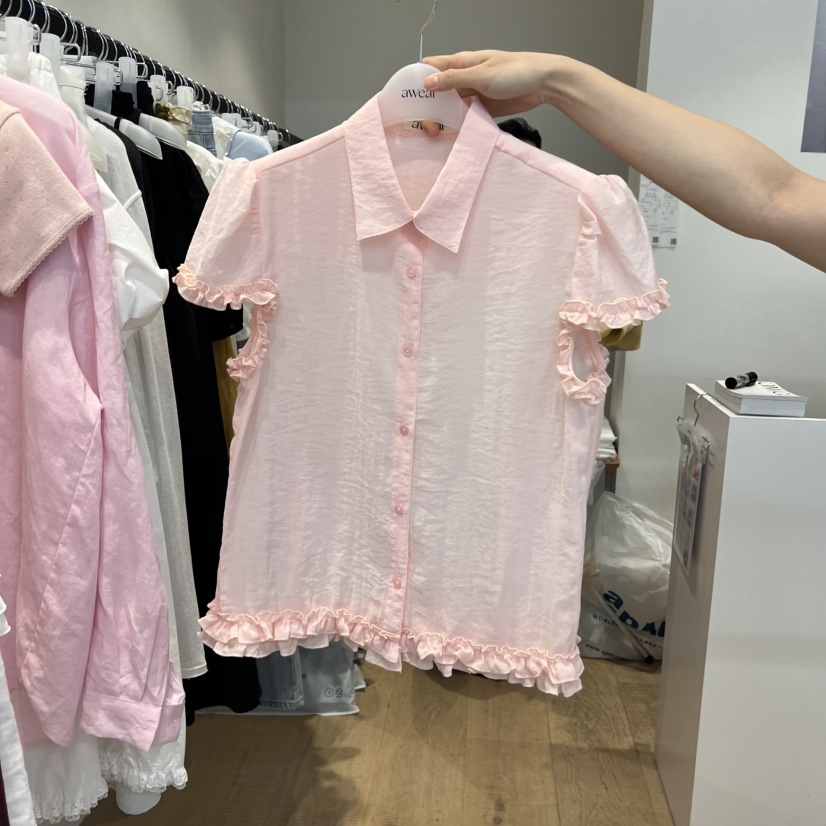 RUMIRU/AWEAR東大門代購女士新品休閑熱賣人氣時尚襯衫蕾絲衫awear/RUMIRU襯衫/蕾絲衫圖色3