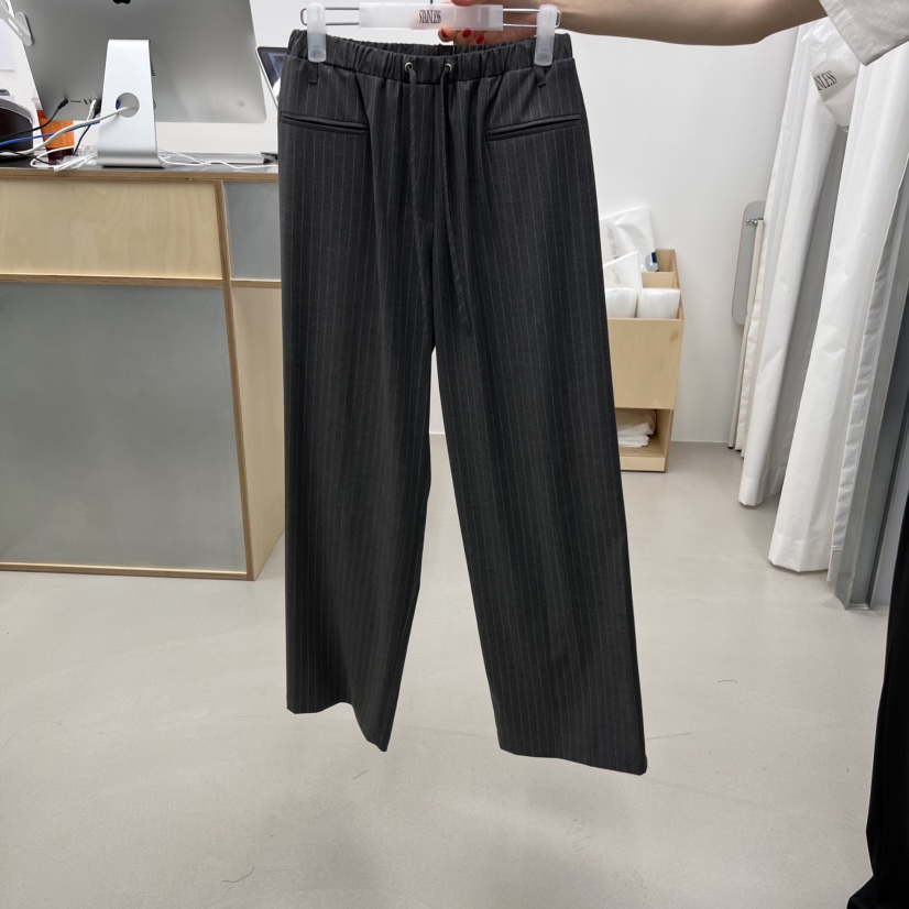 STAINLESS東大門實拍女士新款熱賣時尚真品人氣職業休閑褲條紋STAINLESS休閑褲
