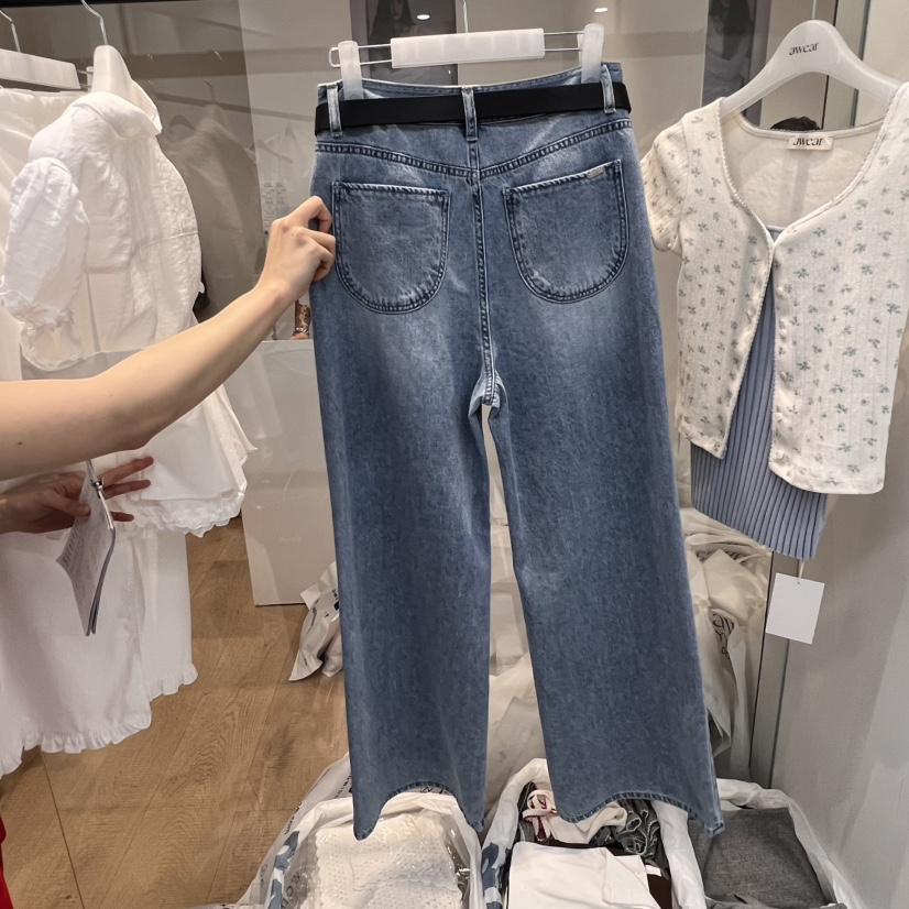 RUMIRU/AWEAR東大門代購女裝新款休閑25春夏牛仔褲不含腰帶awear/RUMIRU牛仔褲