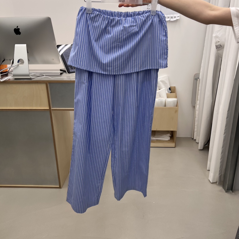 STAINLESS東大門代購女士新款職業休閑時尚真品人氣休閑褲條紋STAINLESS休閑褲