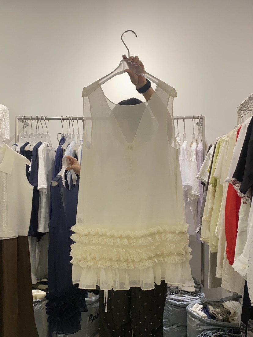 LOOKK韓國代購女士新品人氣時尚熱賣職業真品25春夏連衣裙荷葉邊LOOKK連衣裙