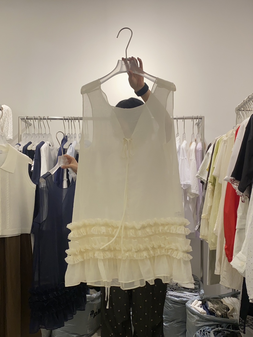 LOOKK韓國代購女士新品人氣時尚熱賣職業真品25春夏連衣裙荷葉邊LOOKK連衣裙