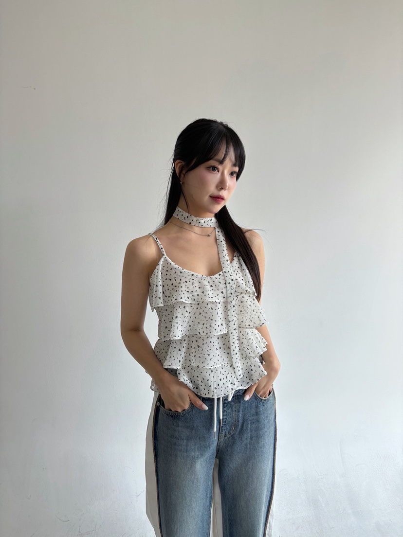 TOO HOT東大門代購女士新品25春夏時尚熱賣吊帶背心含脖帶TOO HOT吊帶/背心