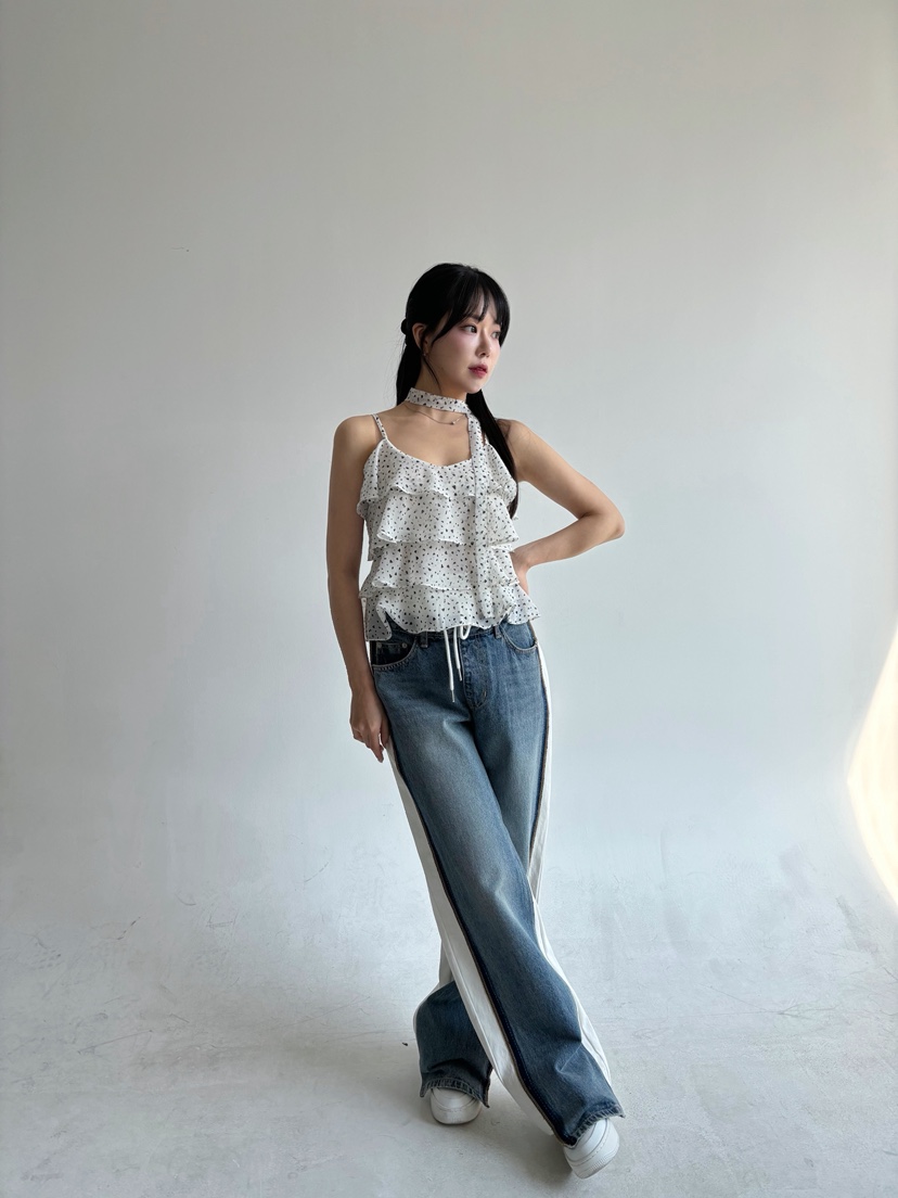 TOO HOT東大門代購女士新品25春夏時尚熱賣吊帶背心含脖帶TOO HOT吊帶/背心