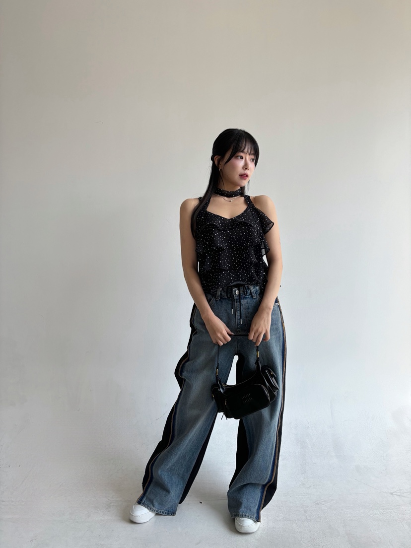 TOO HOT東大門代購女士新品25春夏時尚熱賣吊帶背心含脖帶TOO HOT吊帶/背心