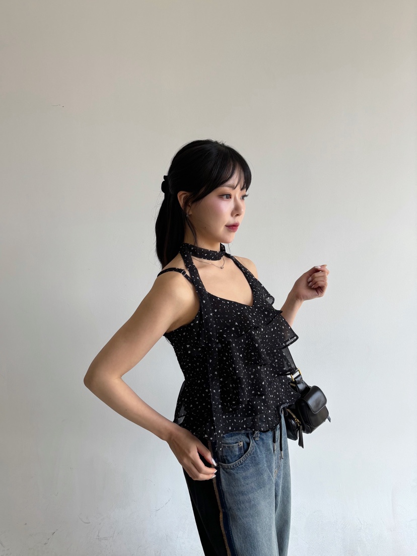 TOO HOT東大門代購女士新品25春夏時尚熱賣吊帶背心含脖帶TOO HOT吊帶/背心