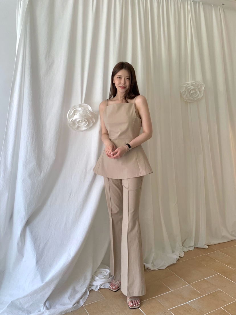 LIGHT AND SALT東大門代購女裝新款人氣推薦熱賣休閑褲喇叭LIGHT AND SALT休閑褲