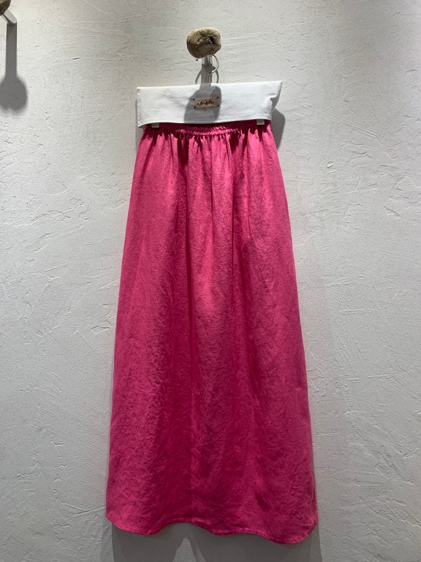 AT NOTE東大門代購女裝新品25春夏人氣推薦休閑長裙亞麻綁帶AT NOTE長裙
