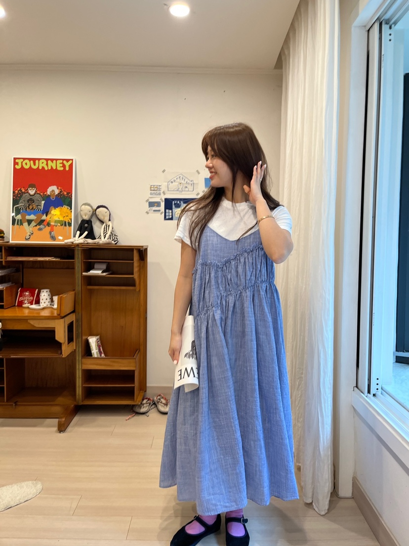 AT NOTE東大門實拍女士新款25春夏真品職業休閑連衣裙荷葉邊AT NOTE連衣裙