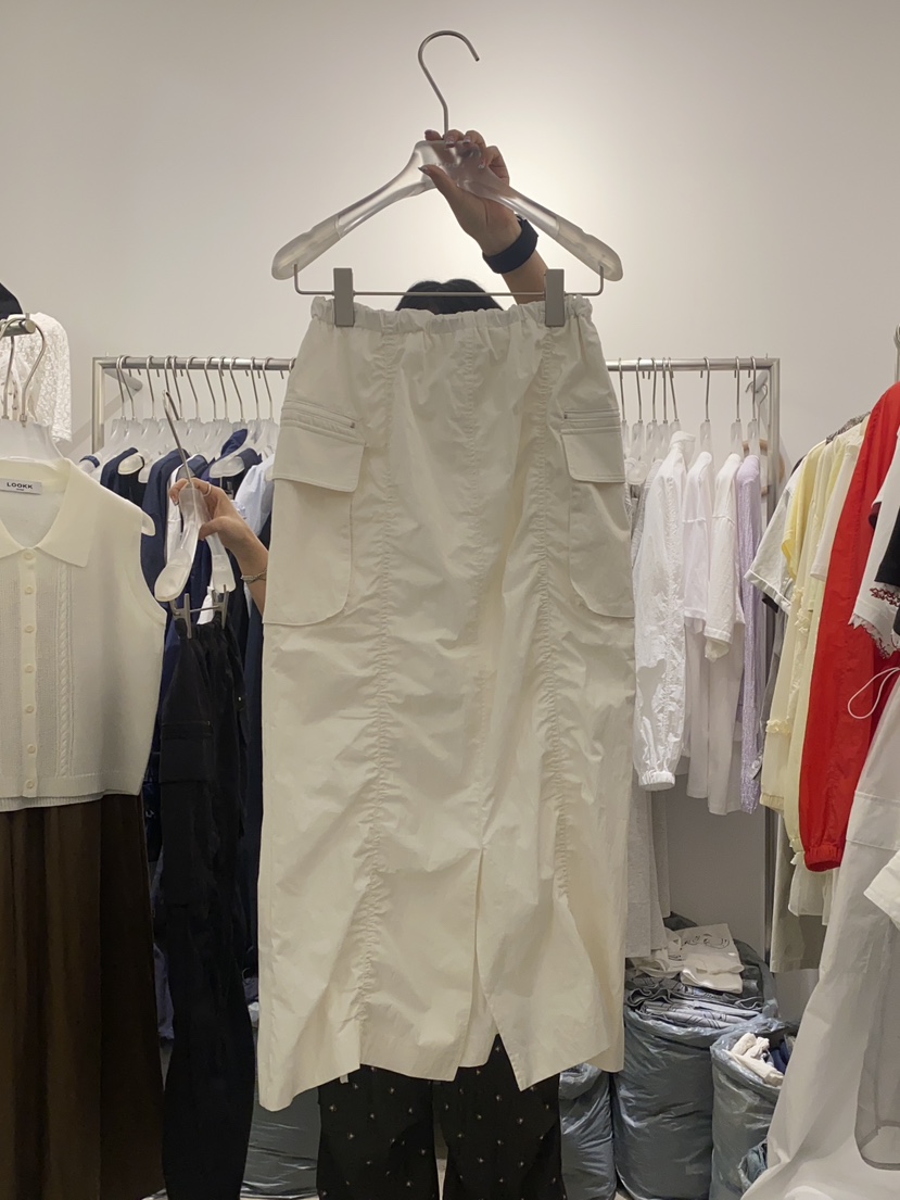 LOOKK韓國代購女士新品真品人氣熱賣職業休閑時尚推薦長裙拉鏈LOOKK長裙