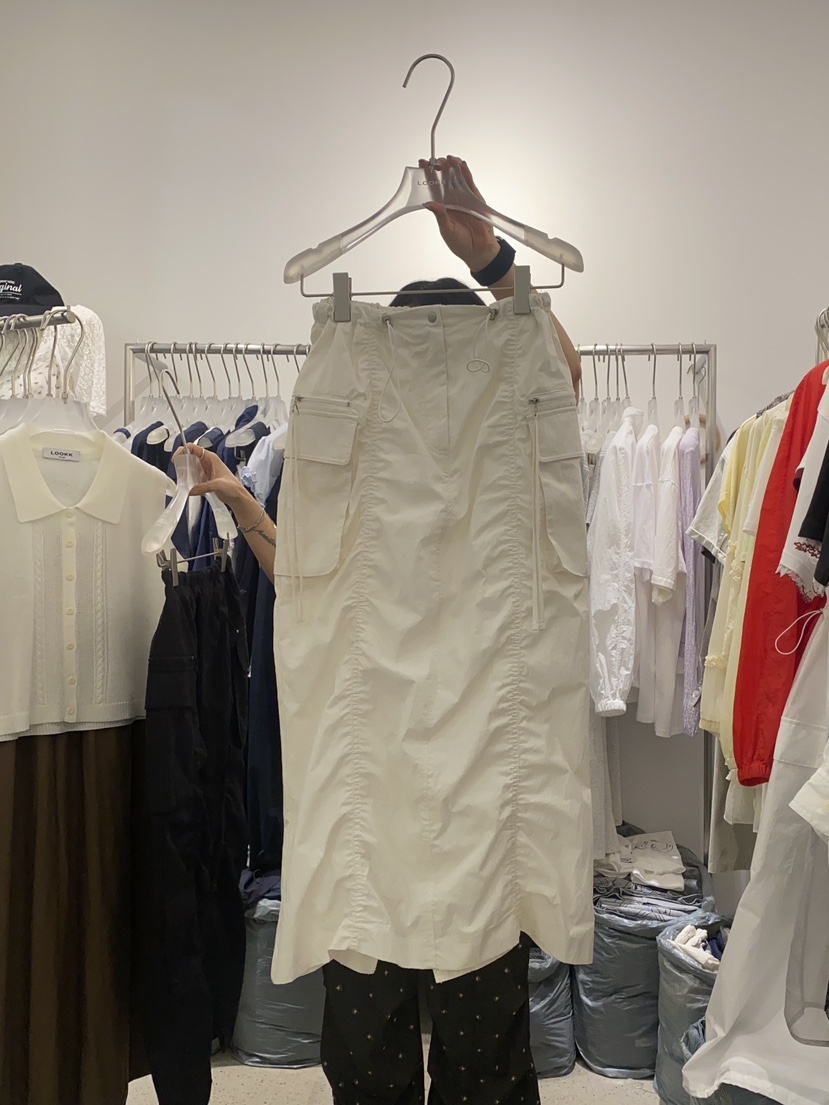 LOOKK韓國代購女士新品真品人氣熱賣職業休閑時尚推薦長裙拉鏈LOOKK長裙