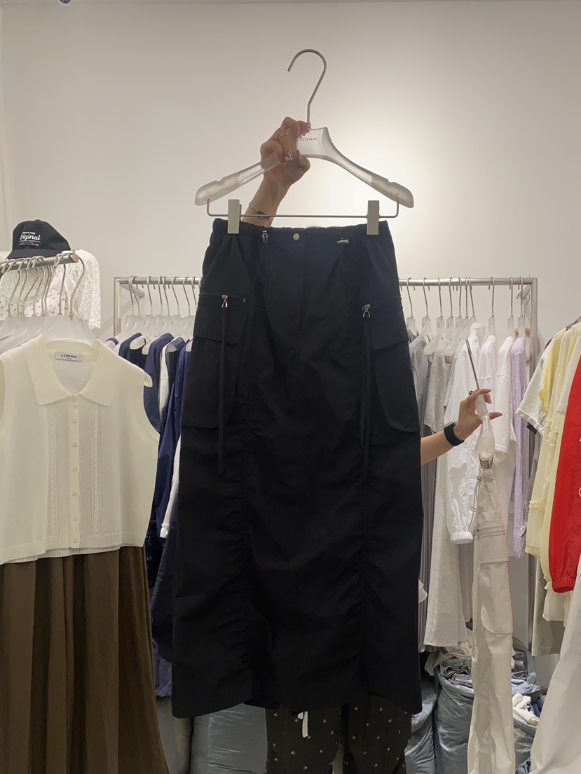 LOOKK韓國代購女士新品真品人氣熱賣職業休閑時尚推薦長裙拉鏈LOOKK長裙圖色2