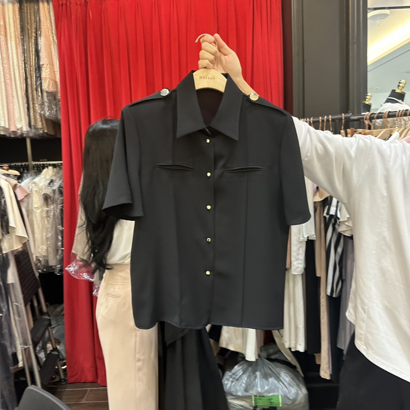 HERISH-HAUTE韓國直郵女士新品職業25春夏真品時尚襯衫蕾絲衫HERISH-HAUTE襯衫/蕾絲衫圖色2