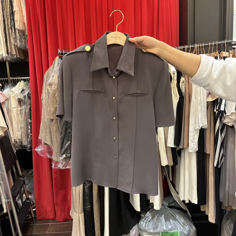 HERISH-HAUTE韓國直郵女士新品職業25春夏真品時尚襯衫蕾絲衫HERISH-HAUTE襯衫/蕾絲衫圖色3
