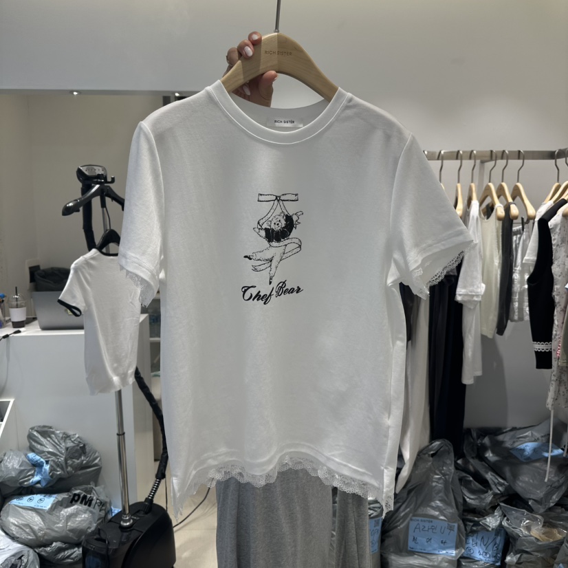 RICH SISTER東大門代購女裝新品25春夏熱賣真品職業推薦T恤RICH SISTERT恤圖色2