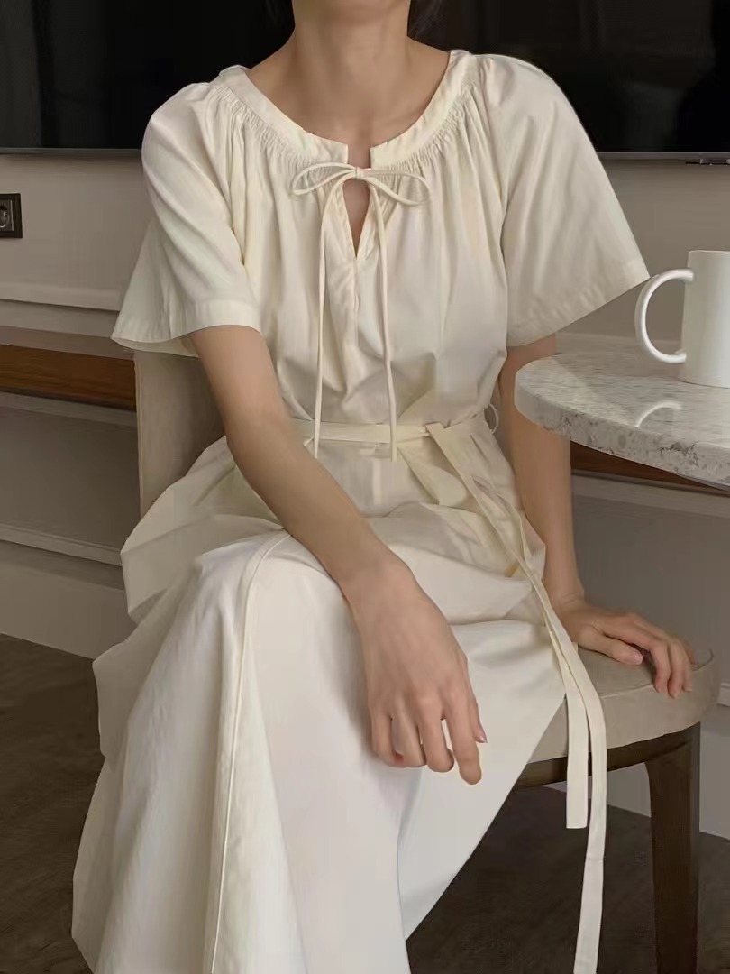 LOVEUS韓國代購女士新款25春夏熱賣時尚職業推薦連衣裙含腰帶LOVEUS連衣裙