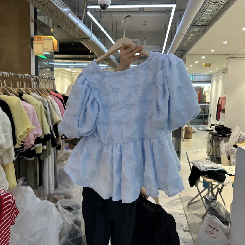 SAGE BRUSH韓國直郵女士新款25春夏休閑人氣職業襯衫蕾絲衫SAGE BRUSH襯衫/蕾絲衫