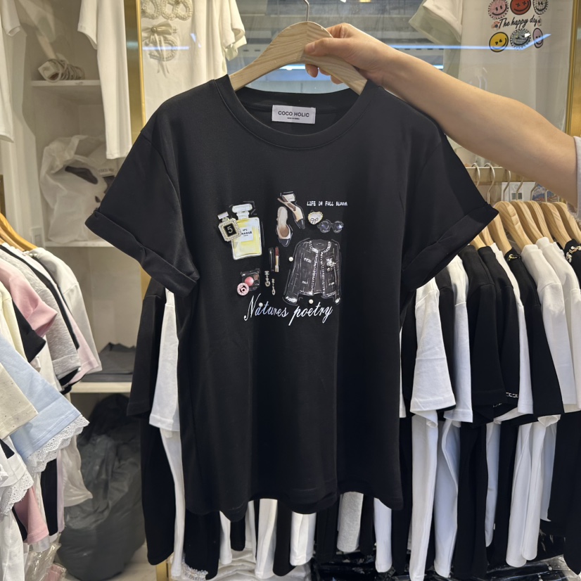 COCO HOLIC韓國直郵女裝新品熱賣人氣時尚推薦職業真品T恤COCO HOLICT恤圖色2