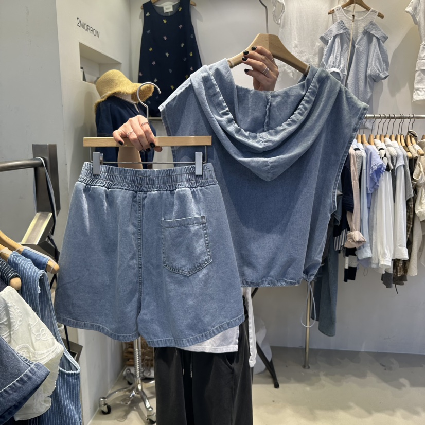 2MORROW東大門代購女士新品職業真品25春夏休閑套裝兩件套兜帽2MORROW套裝