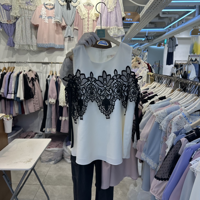 PAPA東大門代購女裝新款熱賣25春夏職業人氣休閑推薦吊帶背心PAPA吊帶/背心圖色2