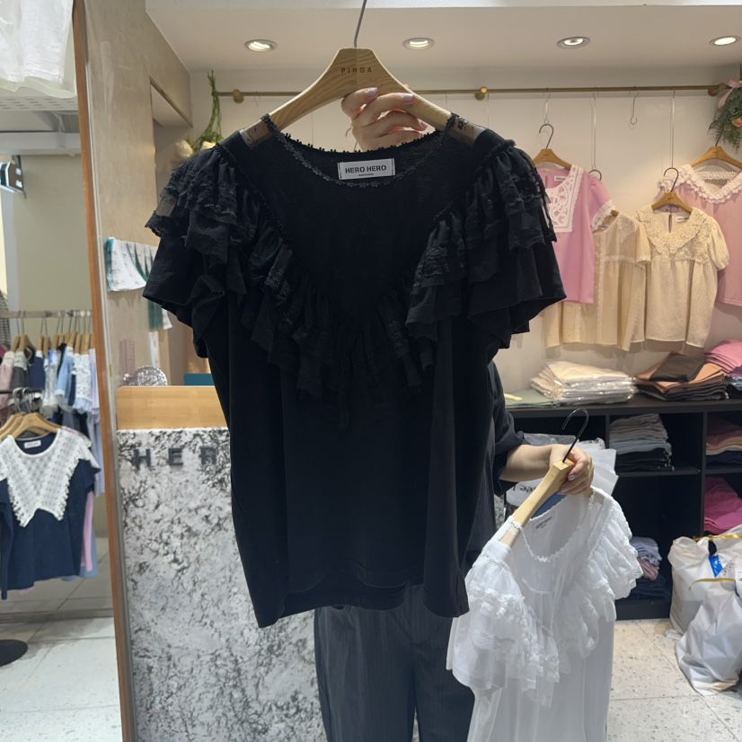 HERO東大門實拍女士新品職業時尚休閑熱賣推薦人氣真品25春夏T恤HEROT恤圖色2