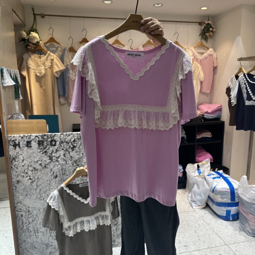 HERO韓國直郵女士新品推薦休閑職業真品時尚25春夏人氣熱賣T恤HEROT恤圖色1
