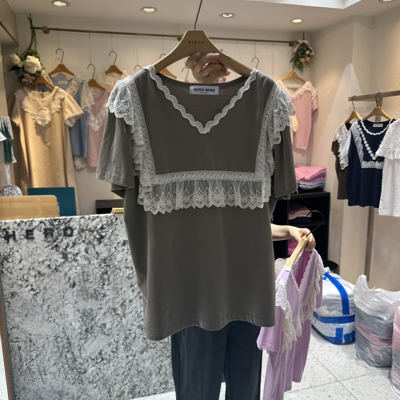 HERO韓國直郵女士新品推薦休閑職業真品時尚25春夏人氣熱賣T恤HEROT恤圖色2