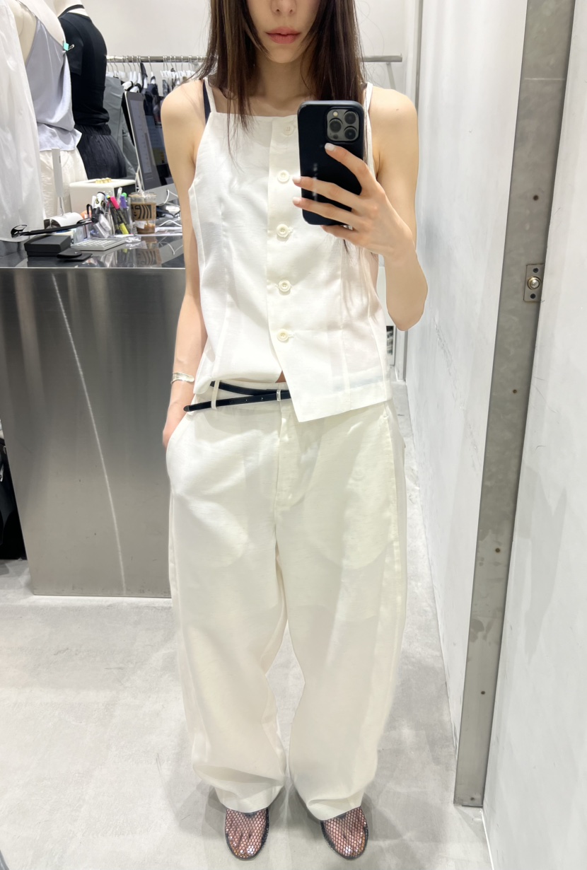 NOVUS韓國㊣直郵東大門代購女裝新款休閑推薦熱賣時尚馬甲亞麻NOVUS馬甲