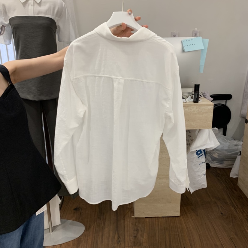 UNDERSTANDING直郵韓國代購㊣女裝新品推薦休閑襯衫蕾絲衫亞麻UNDERSTANDING襯衫/蕾絲衫