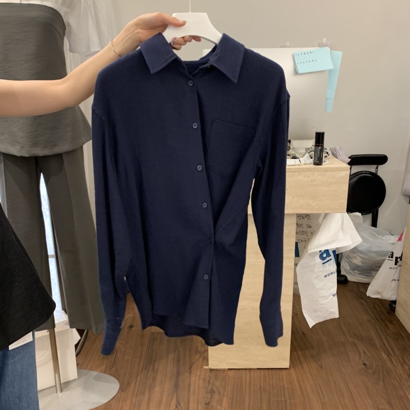 UNDERSTANDING直郵韓國代購㊣女裝新品推薦休閑襯衫蕾絲衫亞麻UNDERSTANDING襯衫/蕾絲衫