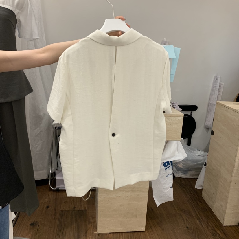 UNDERSTANDING韓國㊣直郵東大門代購女裝新品熱賣夾克亞麻紐扣UNDERSTANDING夾克