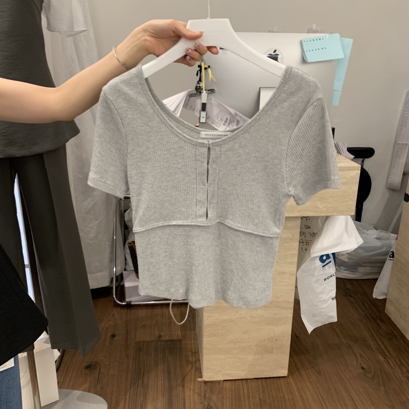 UNDERSTANDING韓國直郵㊣東大門實拍女裝新品人氣推薦休閑T恤UNDERSTANDINGT恤圖色3