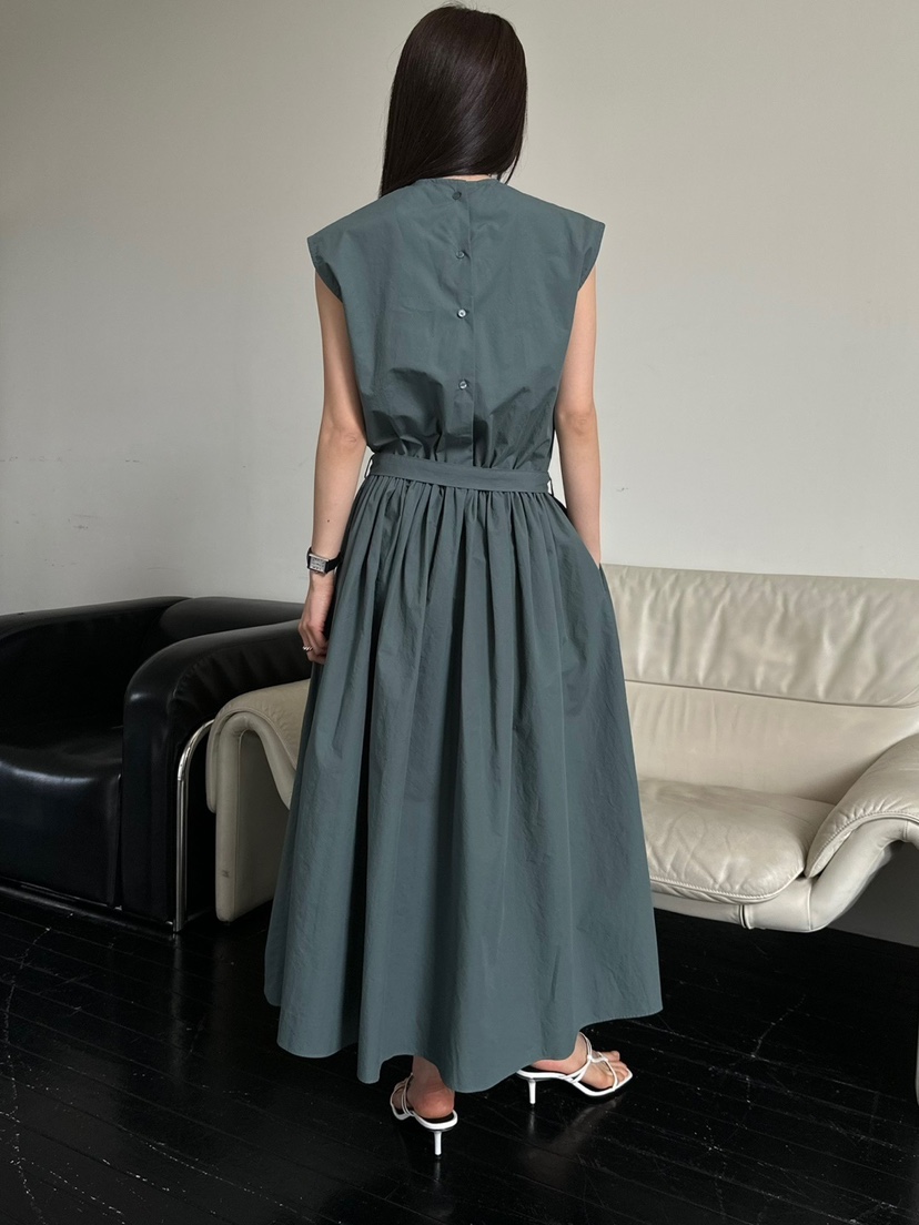 EUM韓國直郵㊣女裝新品休閑25春夏推薦人氣時尚連衣裙含腰帶EUM連衣裙