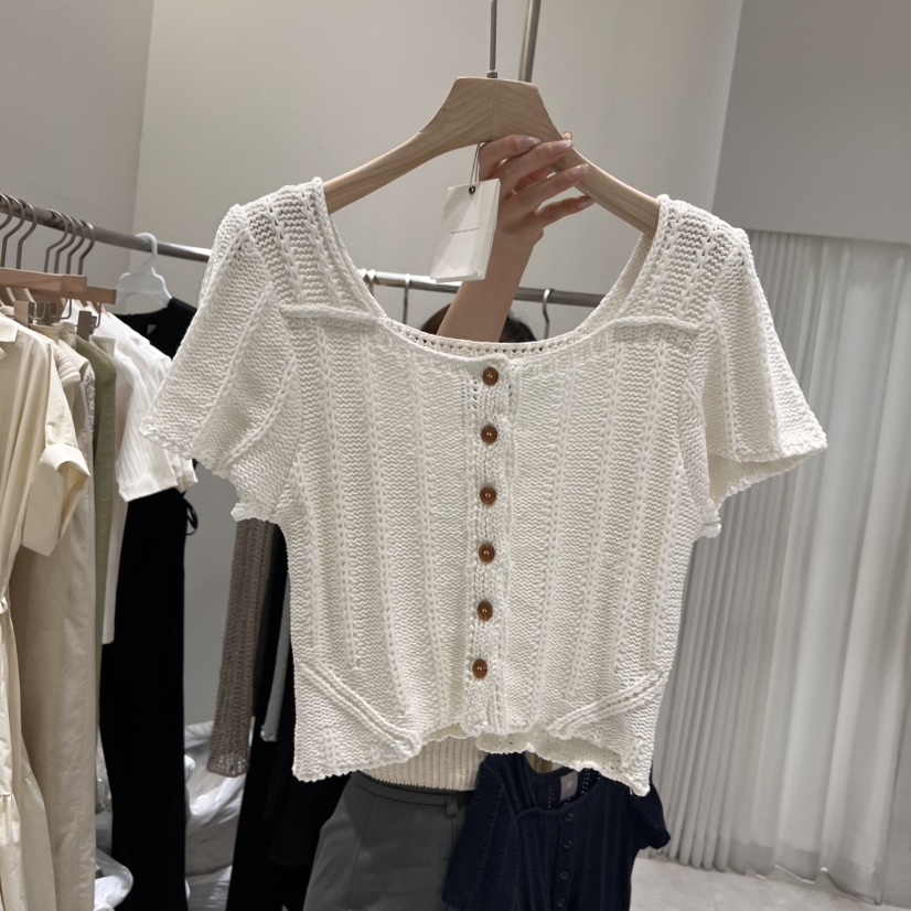 GLOW AND NYMPH韓國㊣直郵東大門代購女裝新品人氣針織衫開衫GLOW AND NYMPH針織衫圖色1