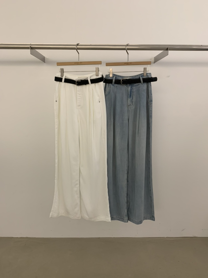 UNDER KEY韓國直郵㊣女裝新款時尚休閑熱賣25春夏牛仔褲天絲UNDER KEY牛仔褲