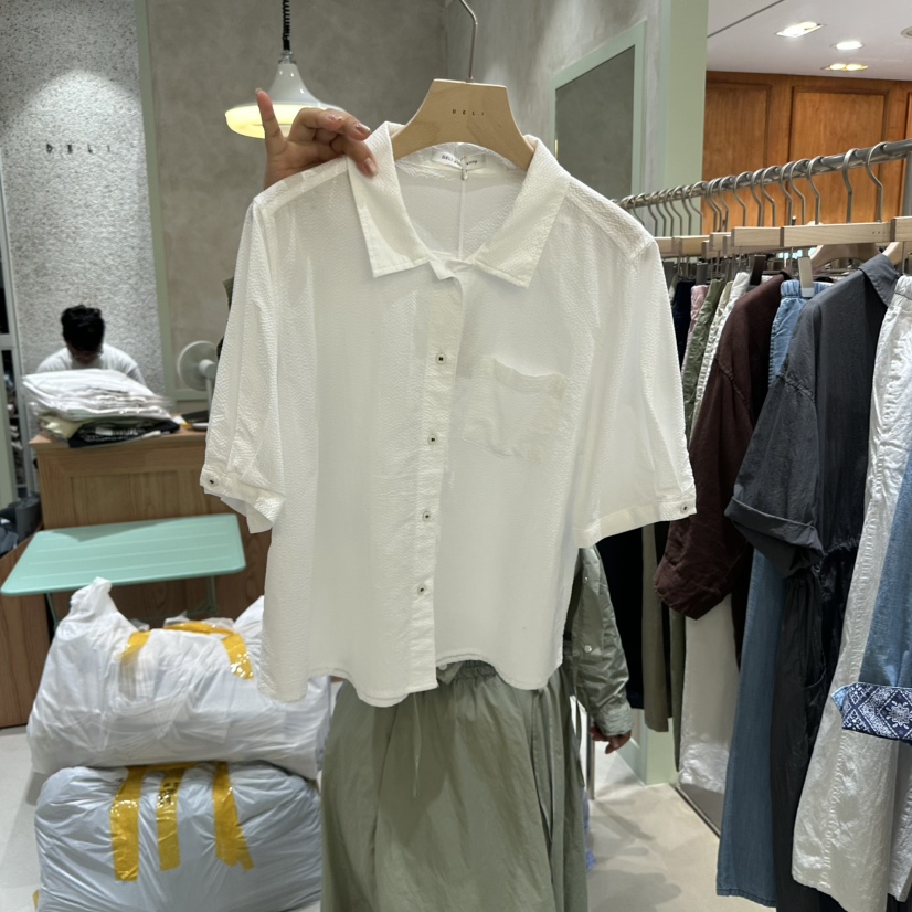 DELI JENNY韓國直郵㊣女裝新品推薦熱賣時尚25春夏襯衫蕾絲衫DELI JENNY襯衫/蕾絲衫圖色1