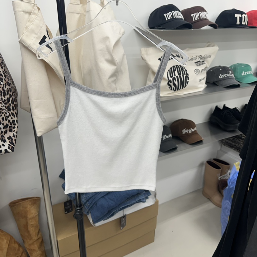 TOPDRESSING韓國㊣直郵東大門代購女裝新品25春夏推薦吊帶背心TOPDRESSING吊帶/背心圖色1